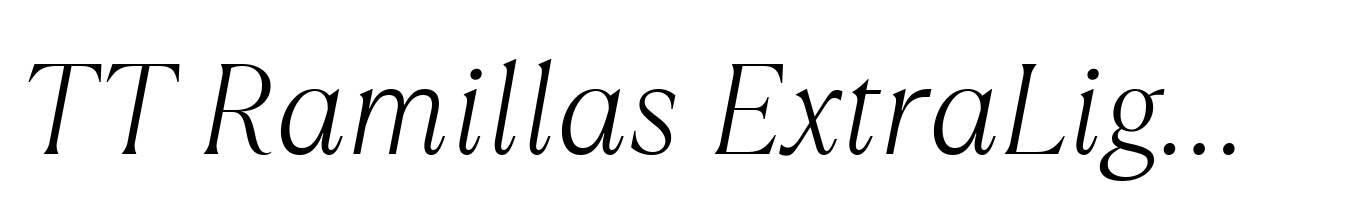 TT Ramillas ExtraLight Italic